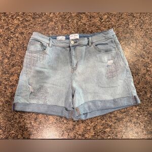 Lane Bryant Mid-Rise Boyfriend Midi Shorts, Size 20